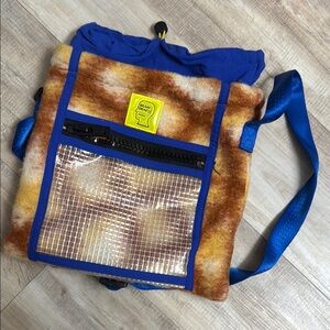 Blue and Brown Shoulder Bag